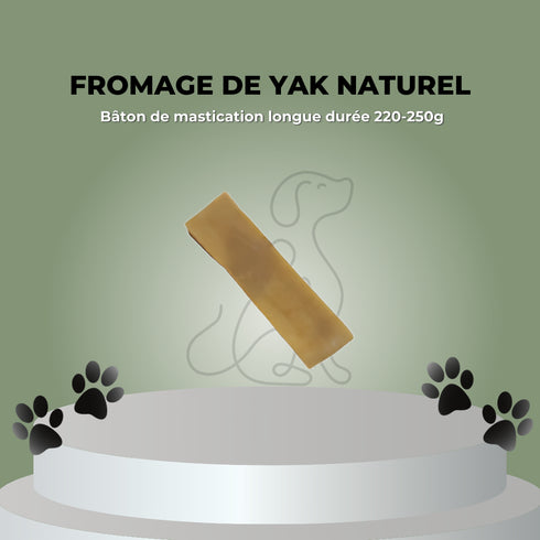 Fromage de Yak naturel pour chien – Bâton de mastication longue durée 220-250g
